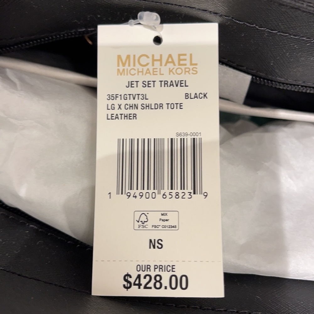 MICHAEL KORS LARGE X CHAIN LOGO SHOULDER BAG - Picture 4 of 14